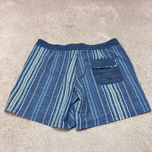 Surfers Supply Board Shorts Men’s Blue Striped Pockets Size 36 Drawstring - Picture 10 of 10